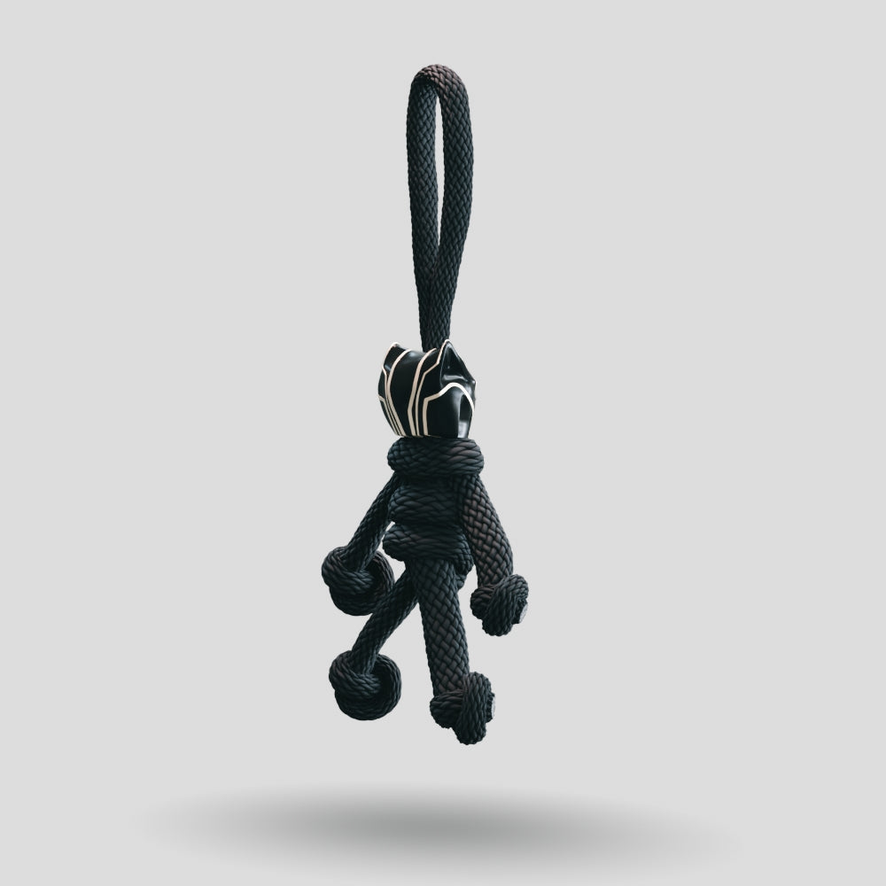 Black Panther Paracord Buddy Keychain