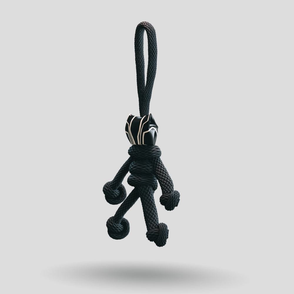 Black Panther Paracord Buddy Keychain