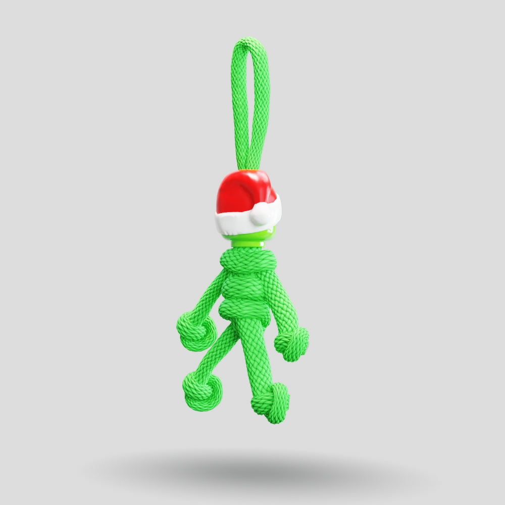 Grinch Paracord Buddy Keychain