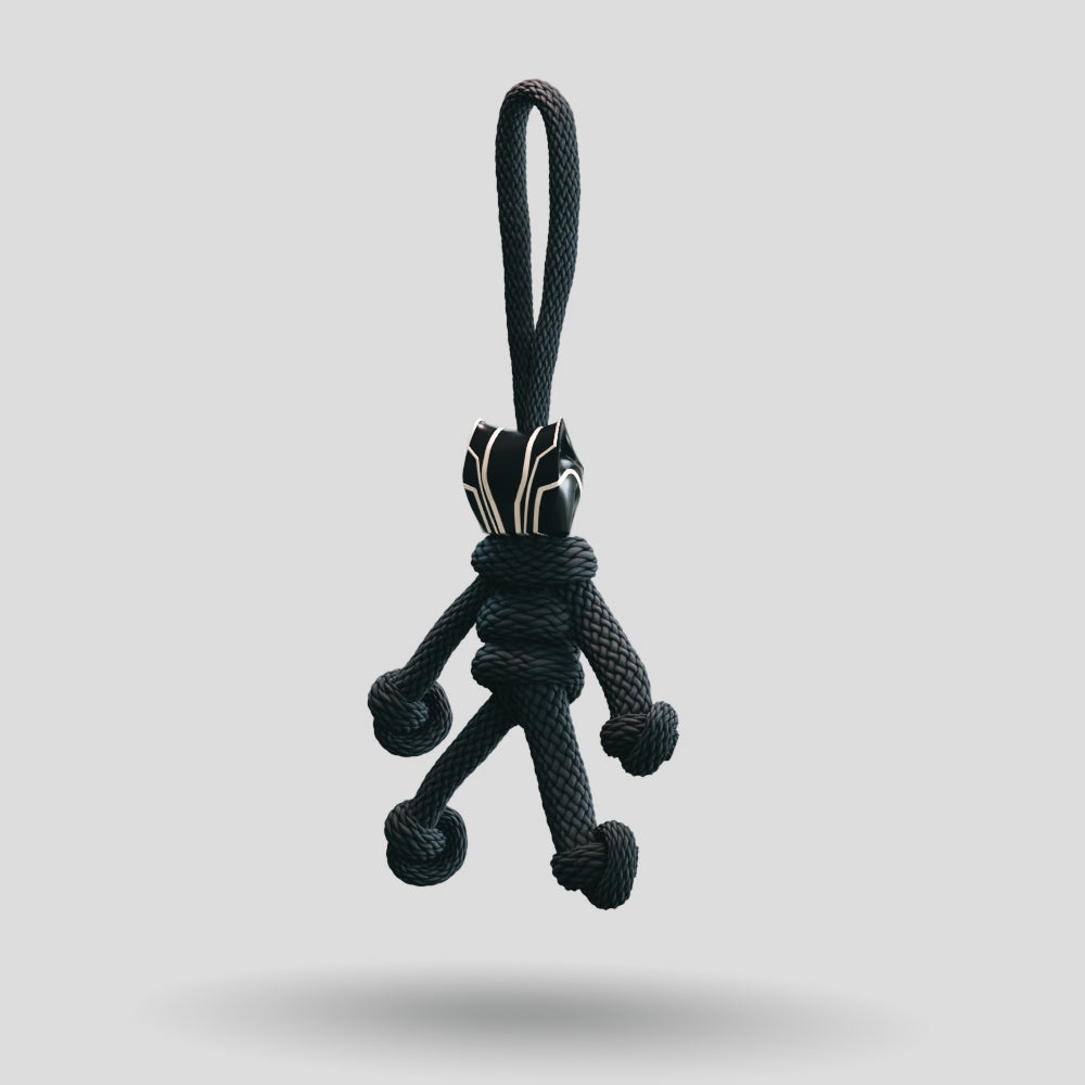 Black Panther Paracord Buddy Keychain
