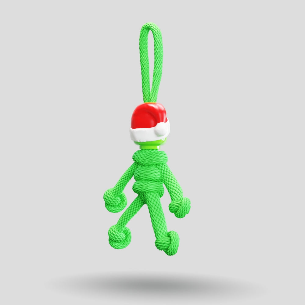 Grinch Paracord Buddy Keychain