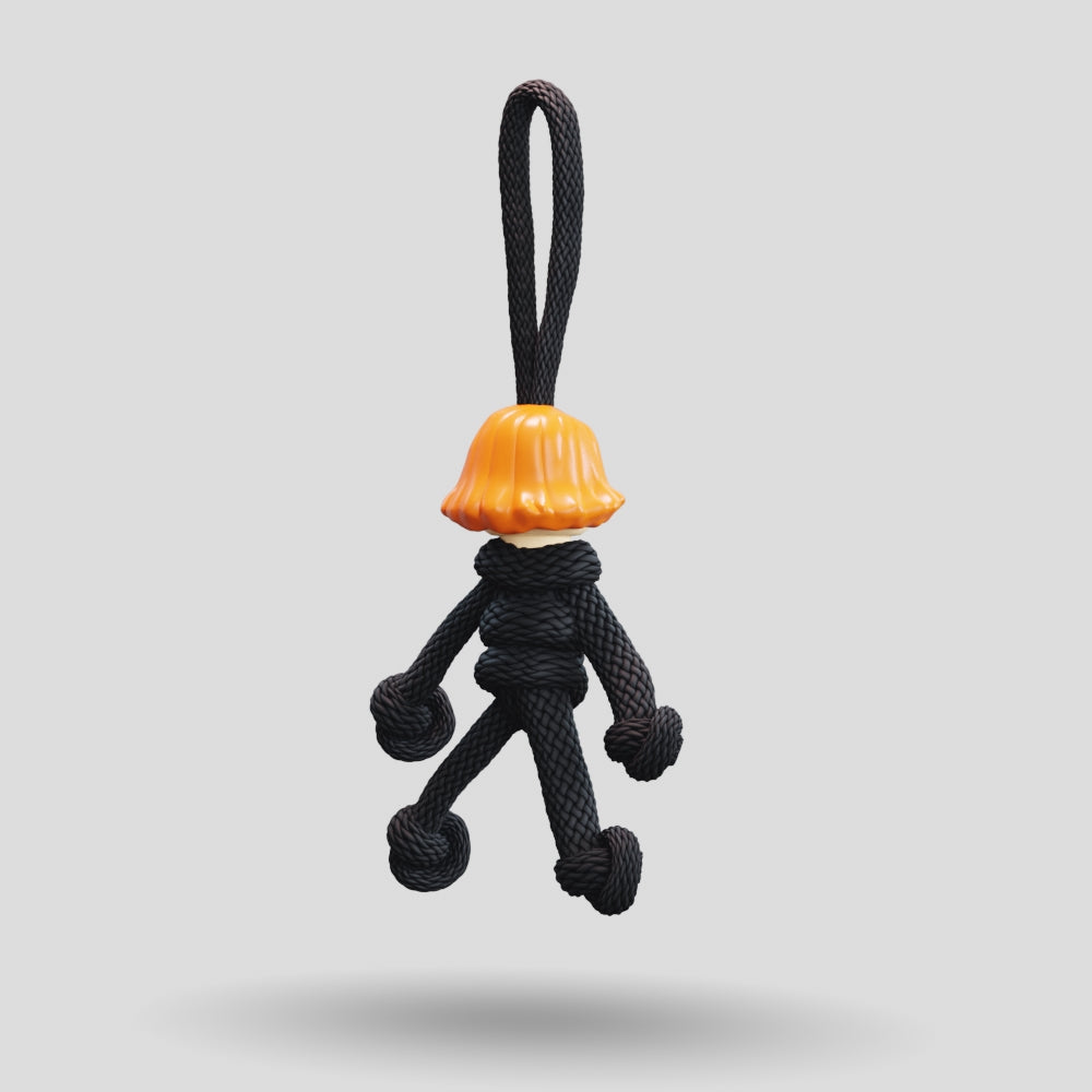 Black Widow Paracord Buddy Keychain