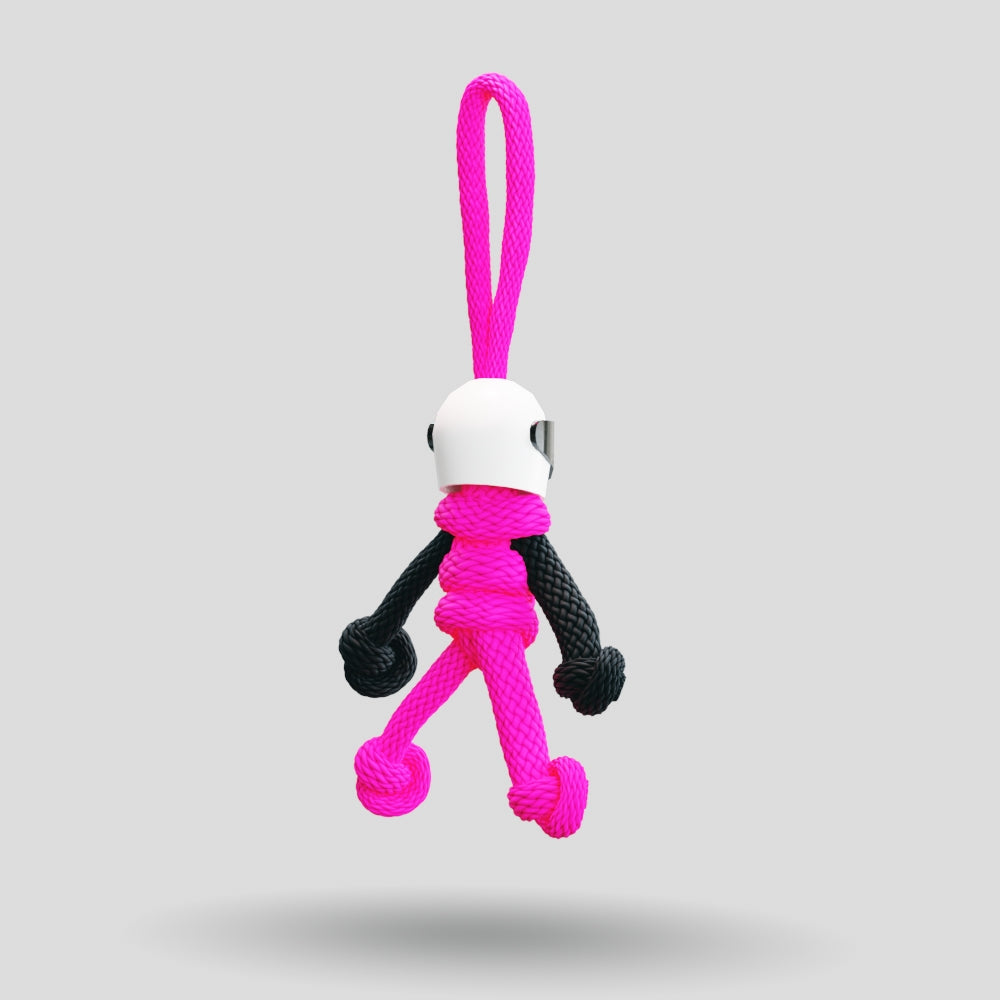 Hot Pink Biker Buddy Paracord Keychain