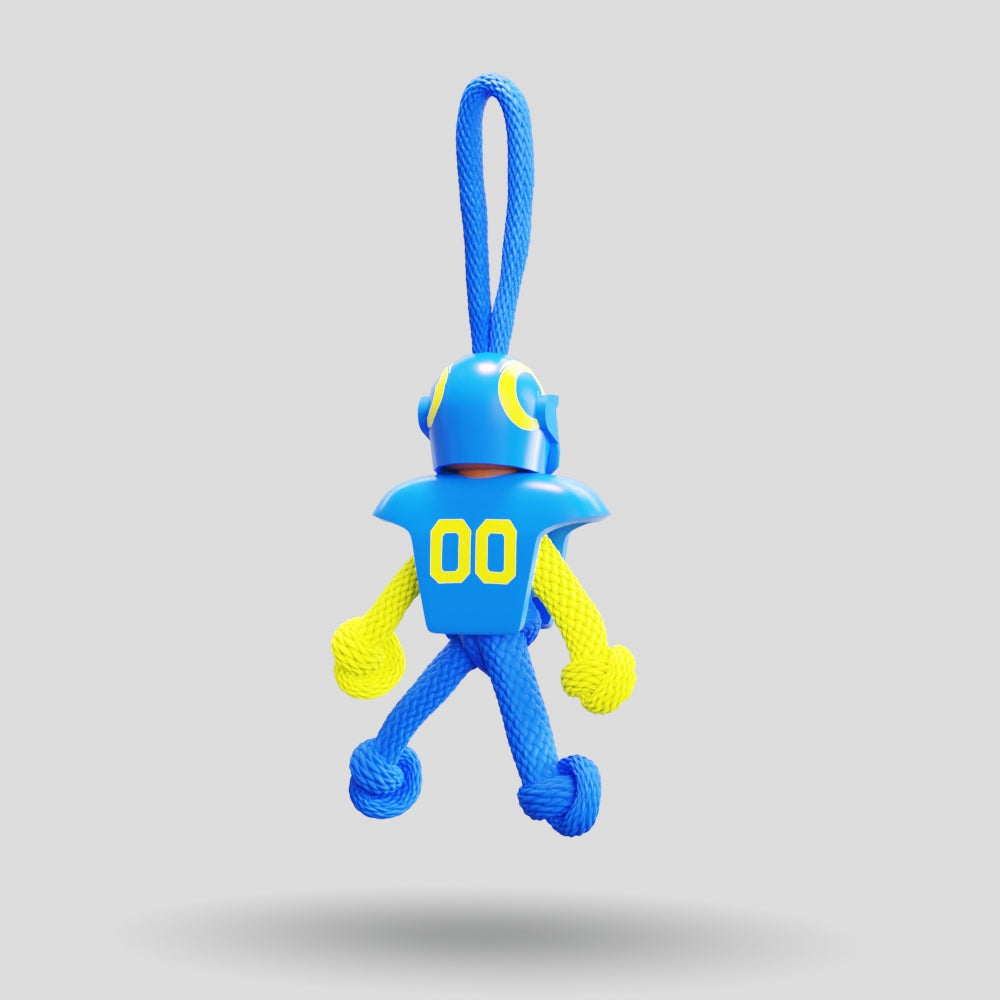 LA RAMS Paracord Buddy Keychain