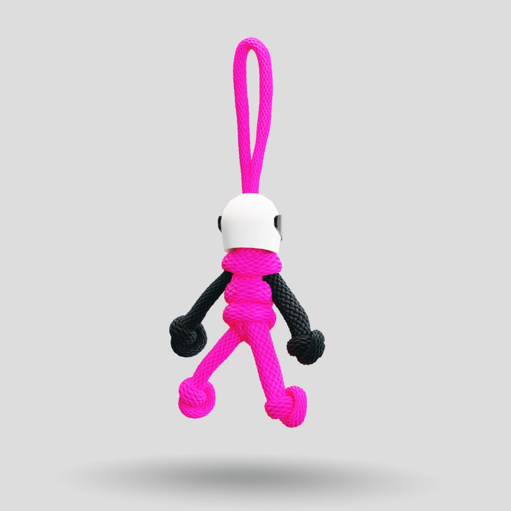 Hot Pink Biker Buddy Paracord Keychain