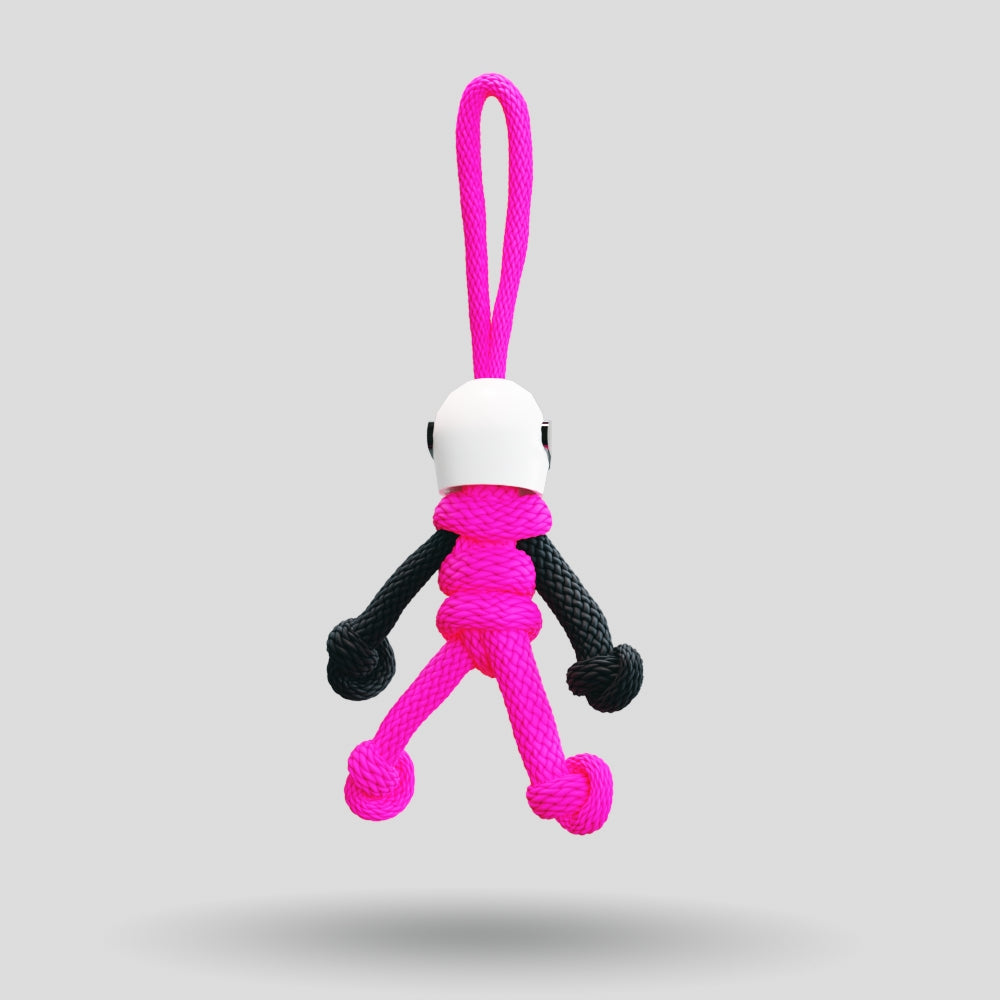 Hot Pink Biker Buddy Paracord Keychain