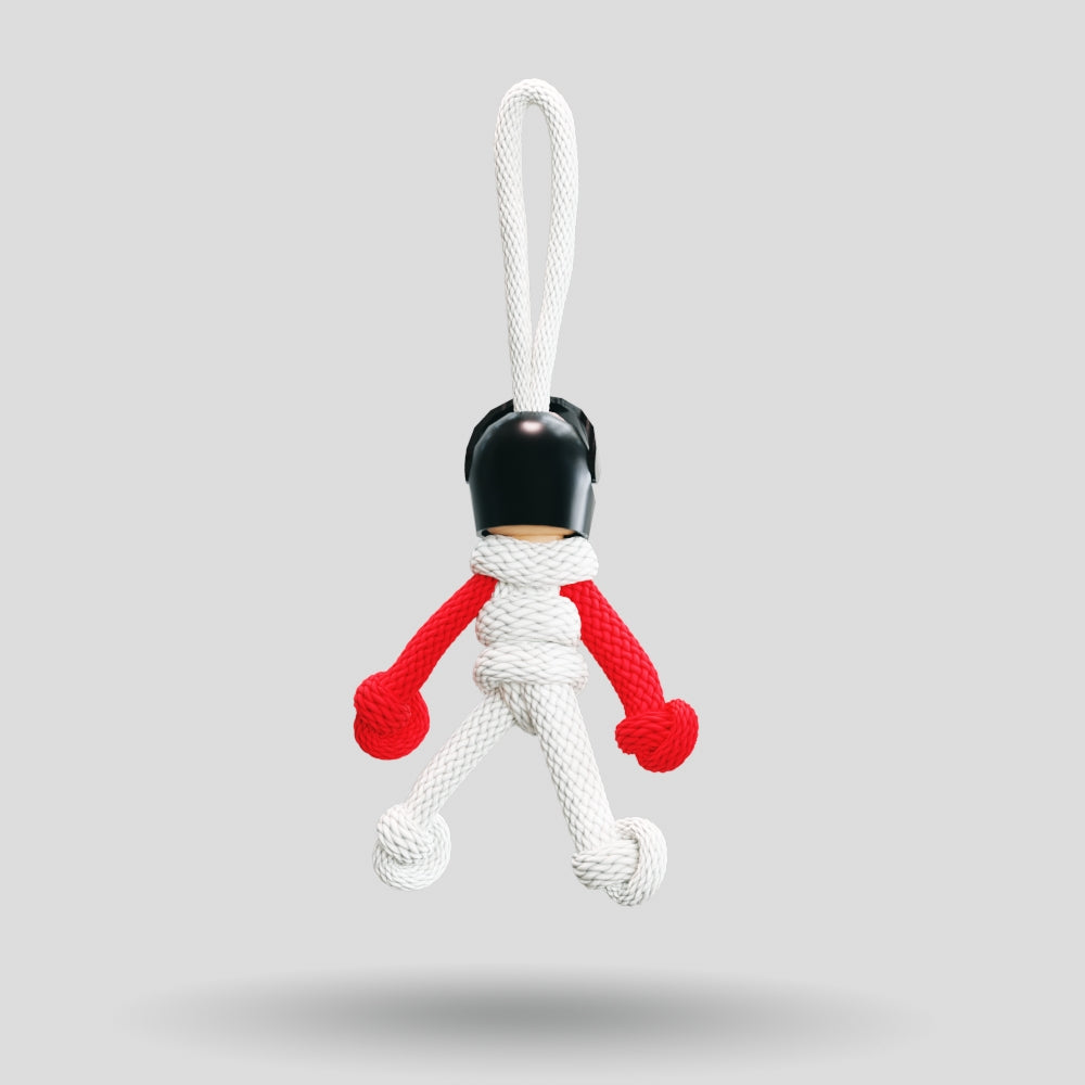 HAS White & Red Motorsport Paracord Buddy Keychain