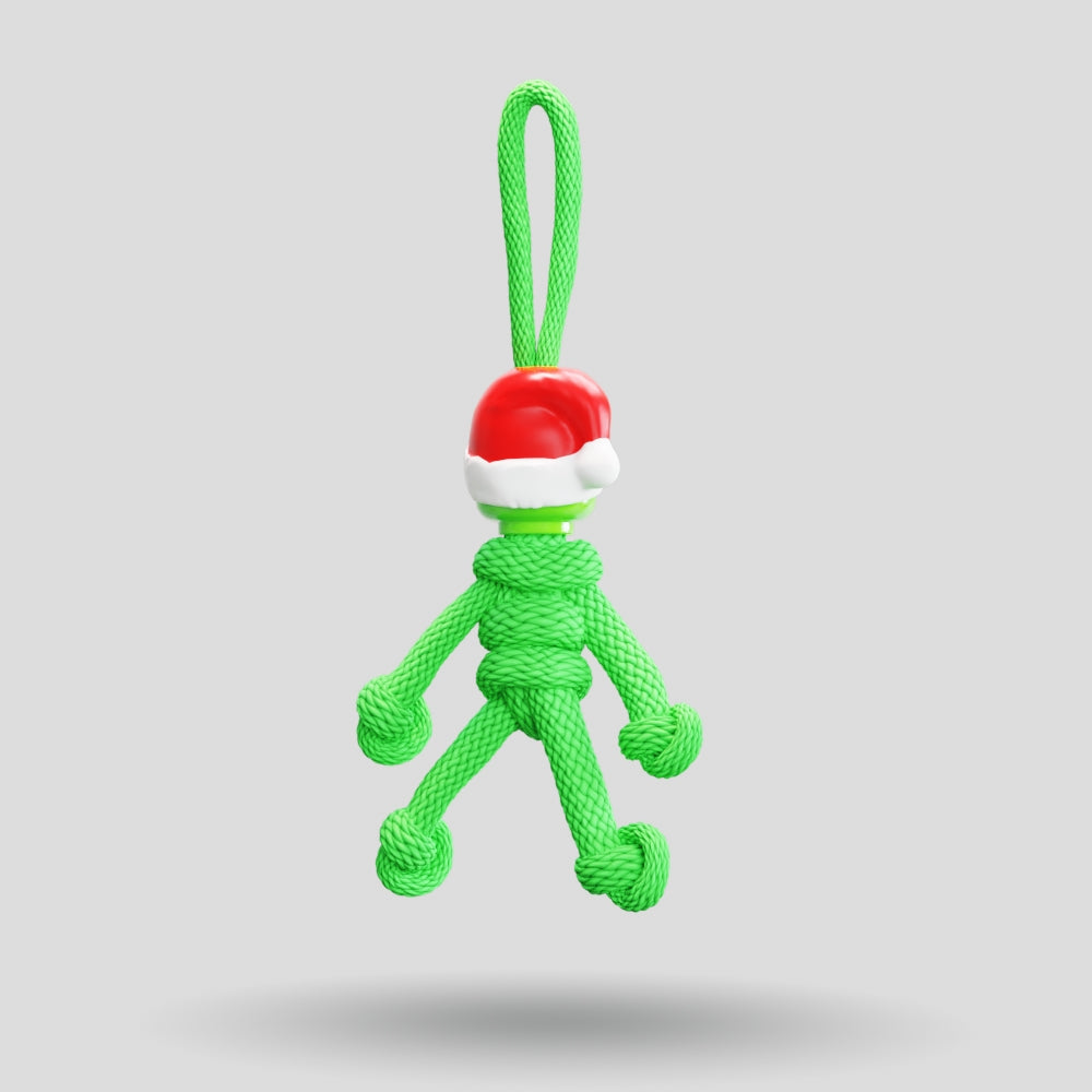 Grinch Paracord Buddy Keychain