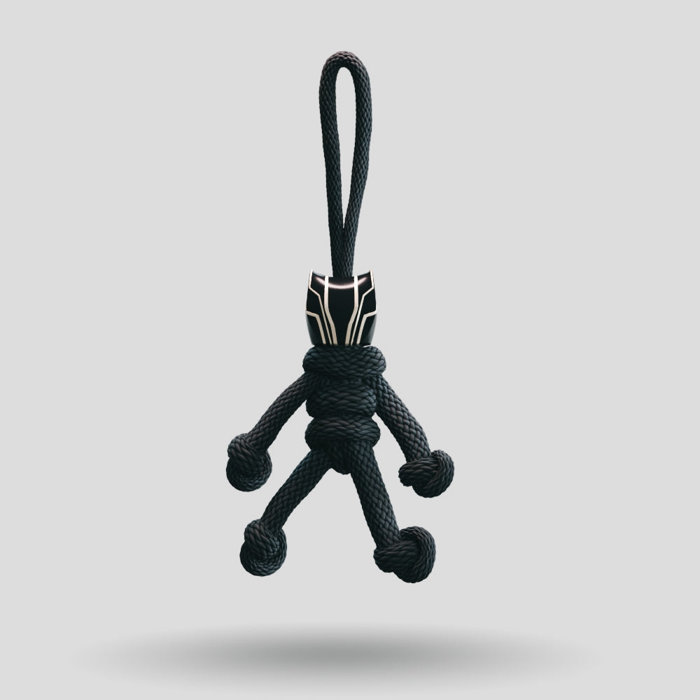 Black Panther Paracord Buddy Keychain