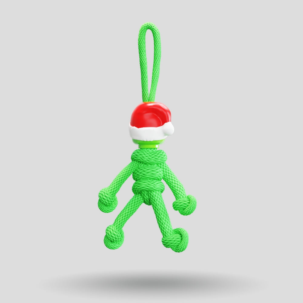 Grinch Paracord Buddy Keychain