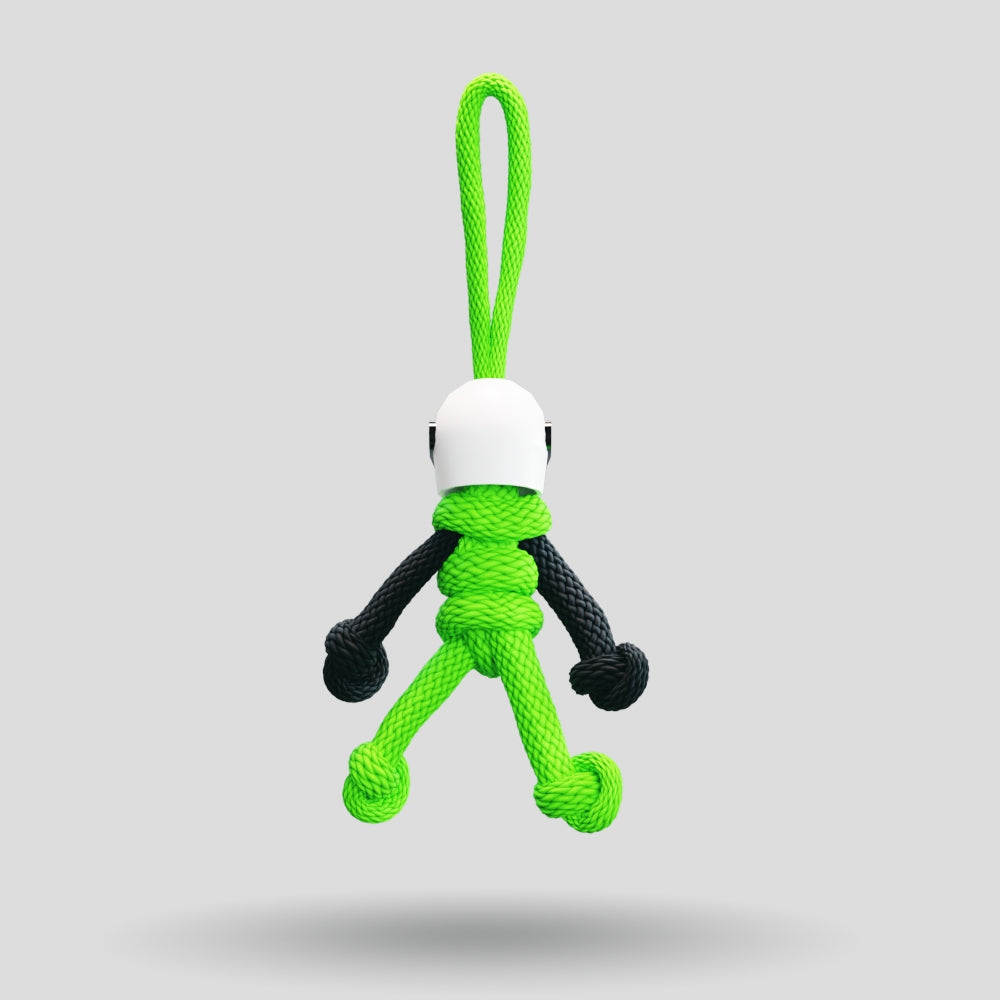 Green Biker Buddy Paracord Keychain