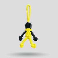 Thumbnail for Black Yellow Biker Buddy Paracord Keychain