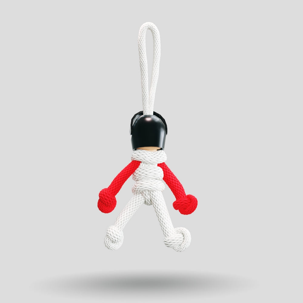 HAS White & Red Motorsport Paracord Buddy Keychain