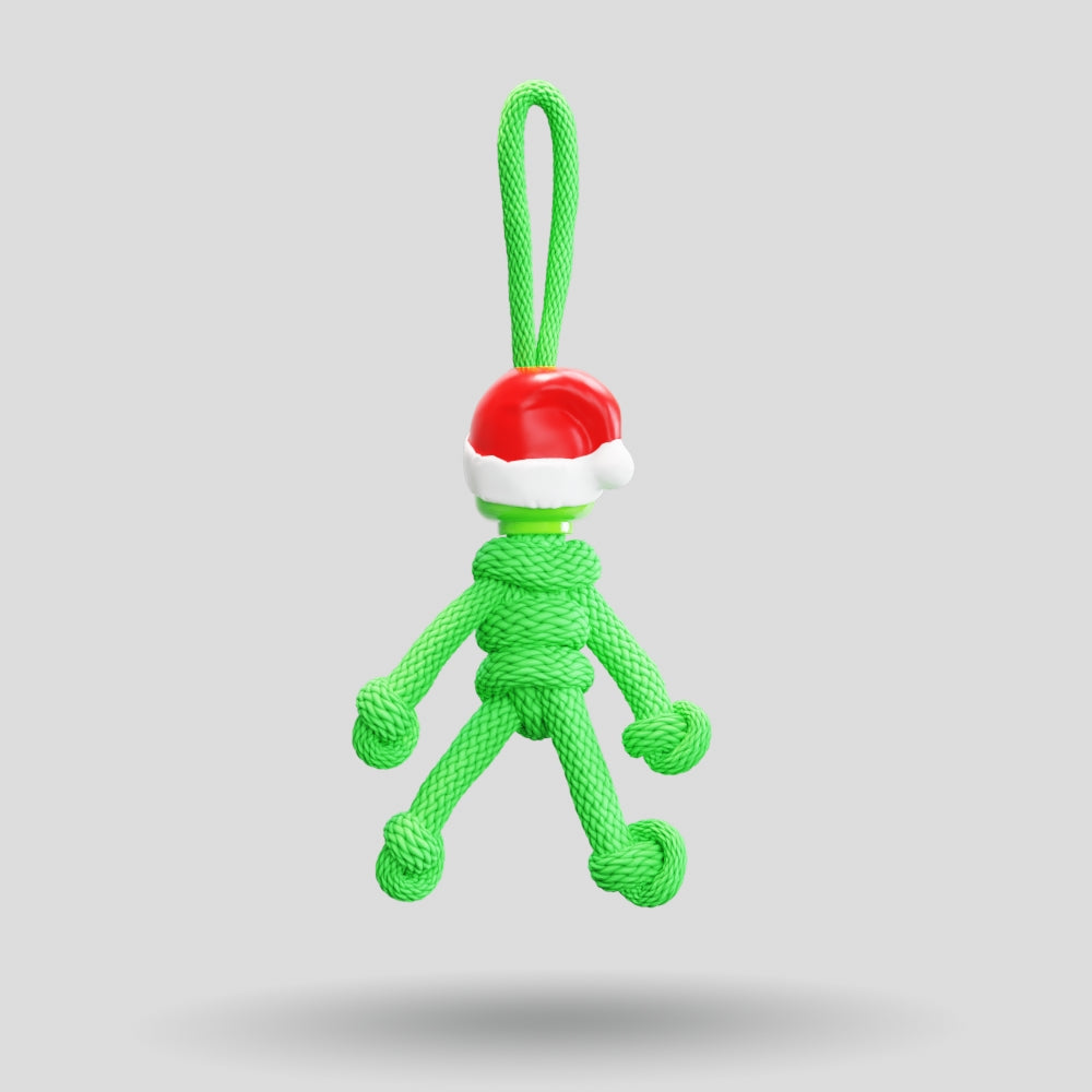 Grinch Paracord Buddy Keychain