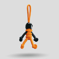 Thumbnail for Black Orange Biker Buddy Paracord Keychain