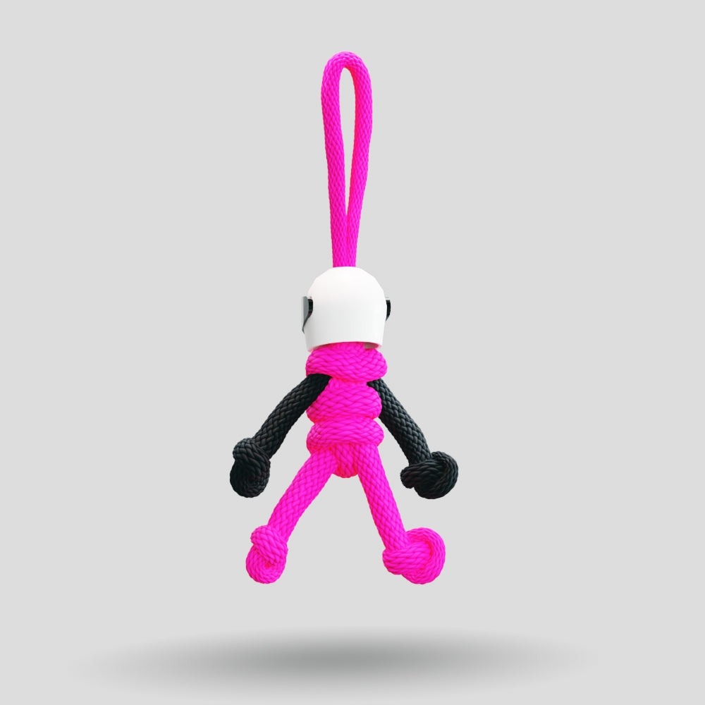 Hot Pink Biker Buddy Paracord Keychain