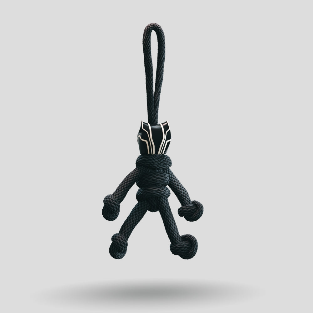 Black Panther Paracord Buddy Keychain