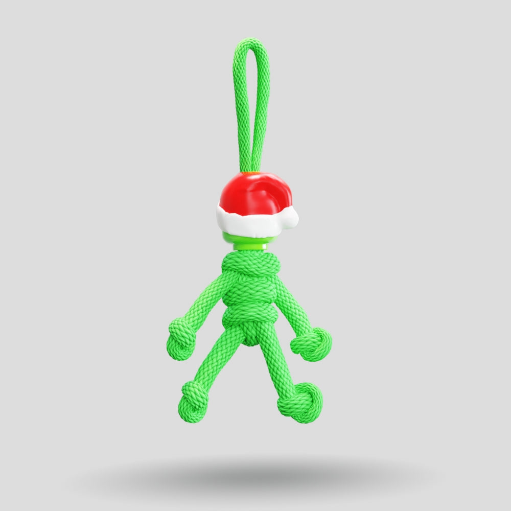 Grinch Paracord Buddy Keychain