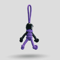 Thumbnail for Black Purple Biker Buddy Paracord Keychain no