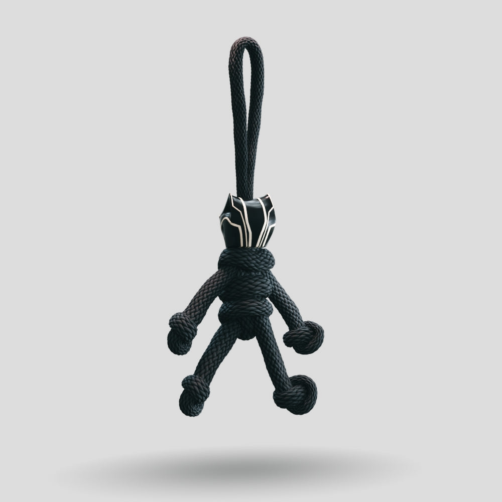 Black Panther Paracord Buddy Keychain