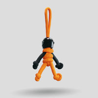 Thumbnail for Black Orange Biker Buddy Paracord Keychain