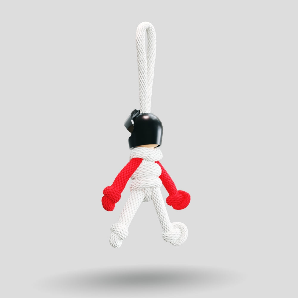 HAS White & Red Motorsport Paracord Buddy Keychain