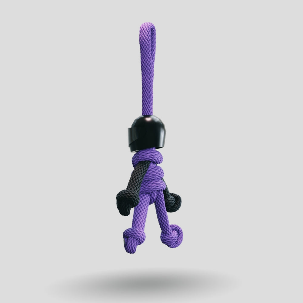 Black Purple Biker Buddy Paracord Keychain