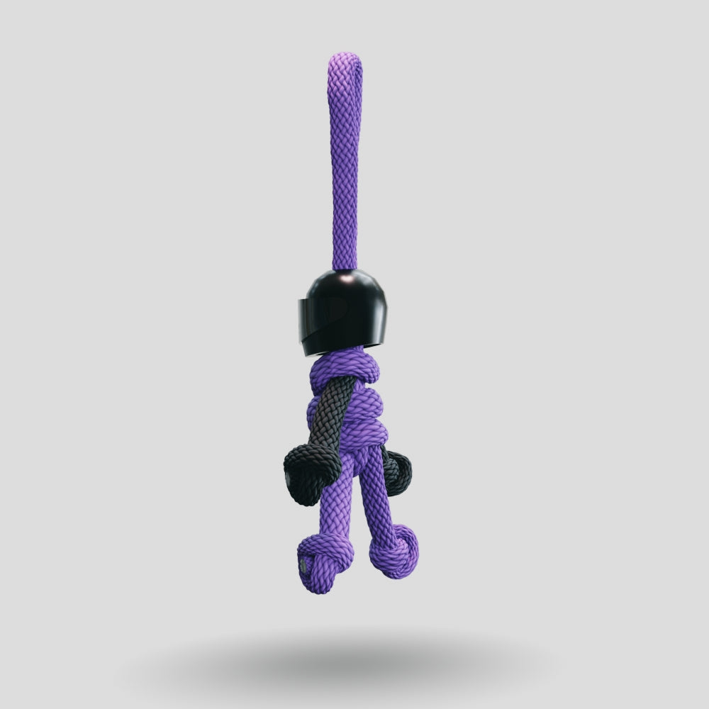 Black Purple Biker Buddy Paracord Keychain