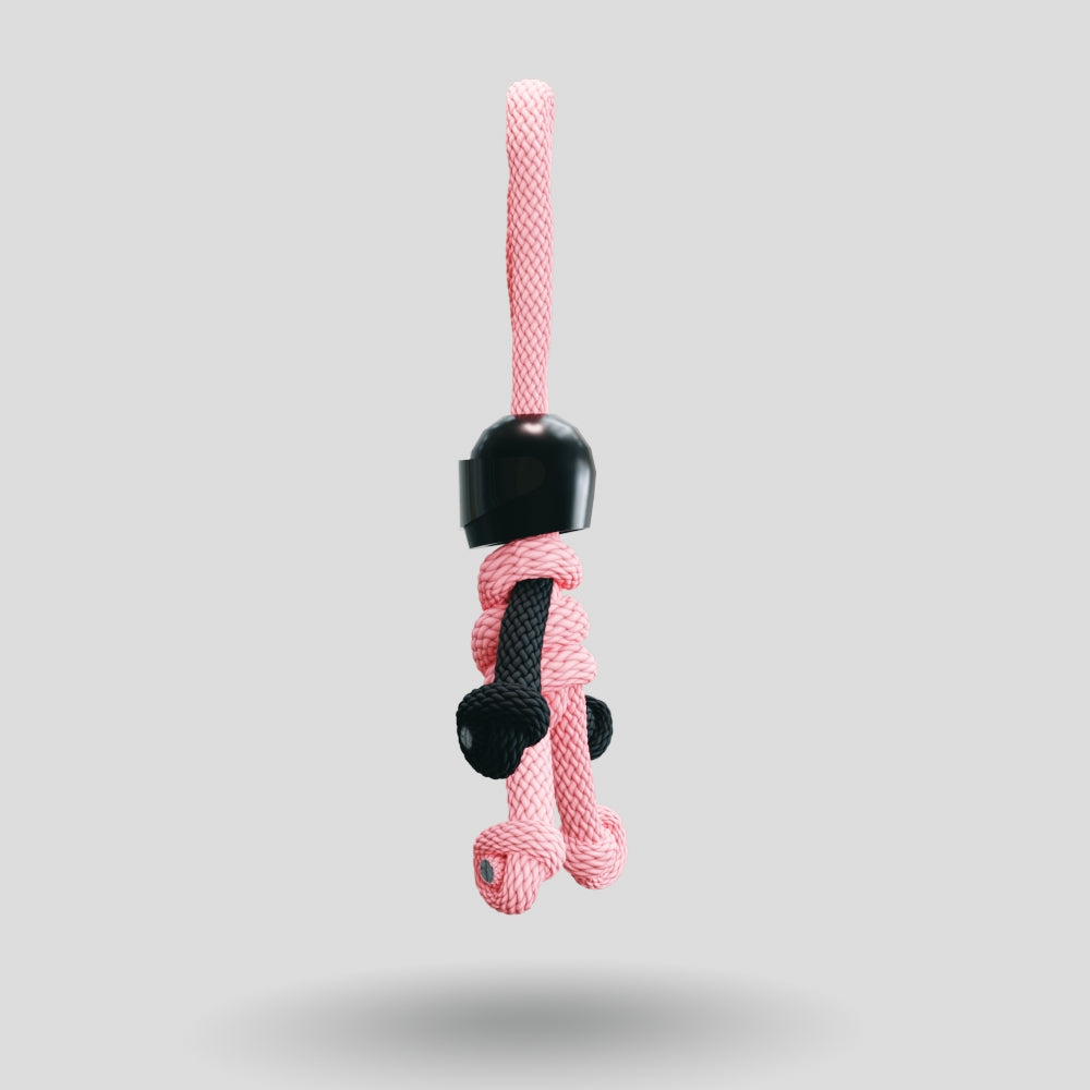 Black Pink Biker Buddy Paracord Keychain