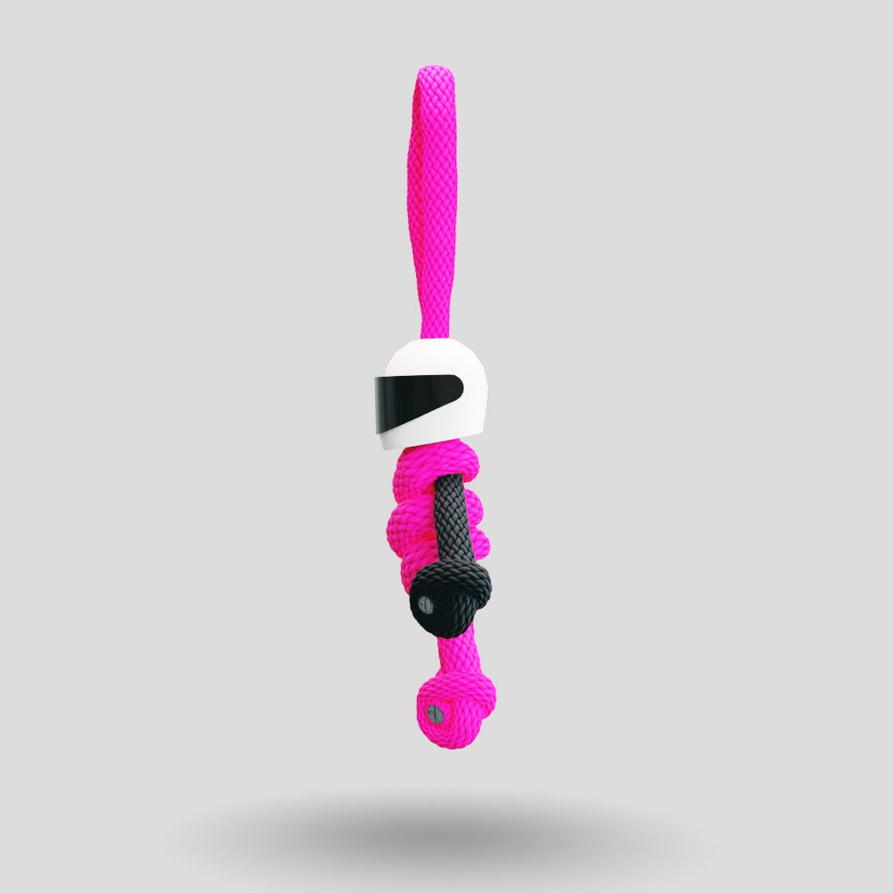 Hot Pink Biker Buddy Paracord Keychain