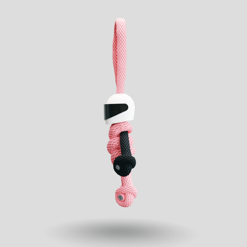 Pink Biker Buddy Paracord Keychain