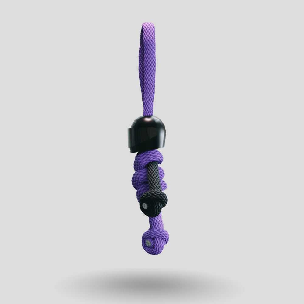 Black Purple Biker Buddy Paracord Keychain