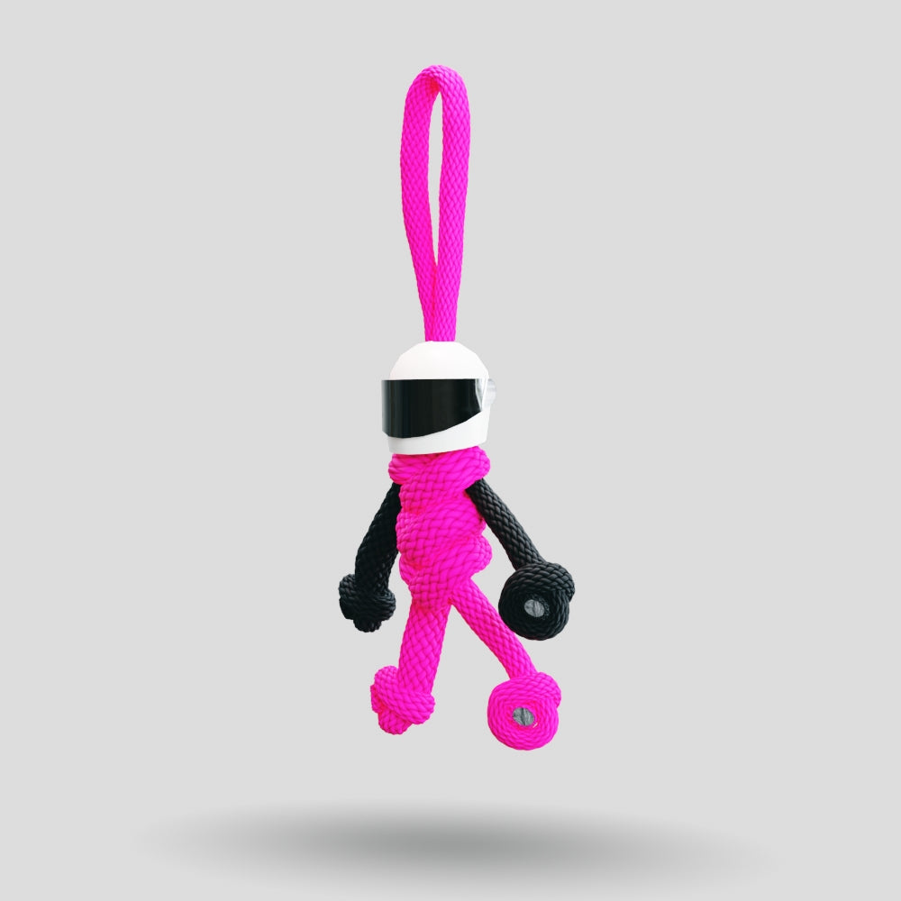 Hot Pink Biker Buddy Paracord Keychain