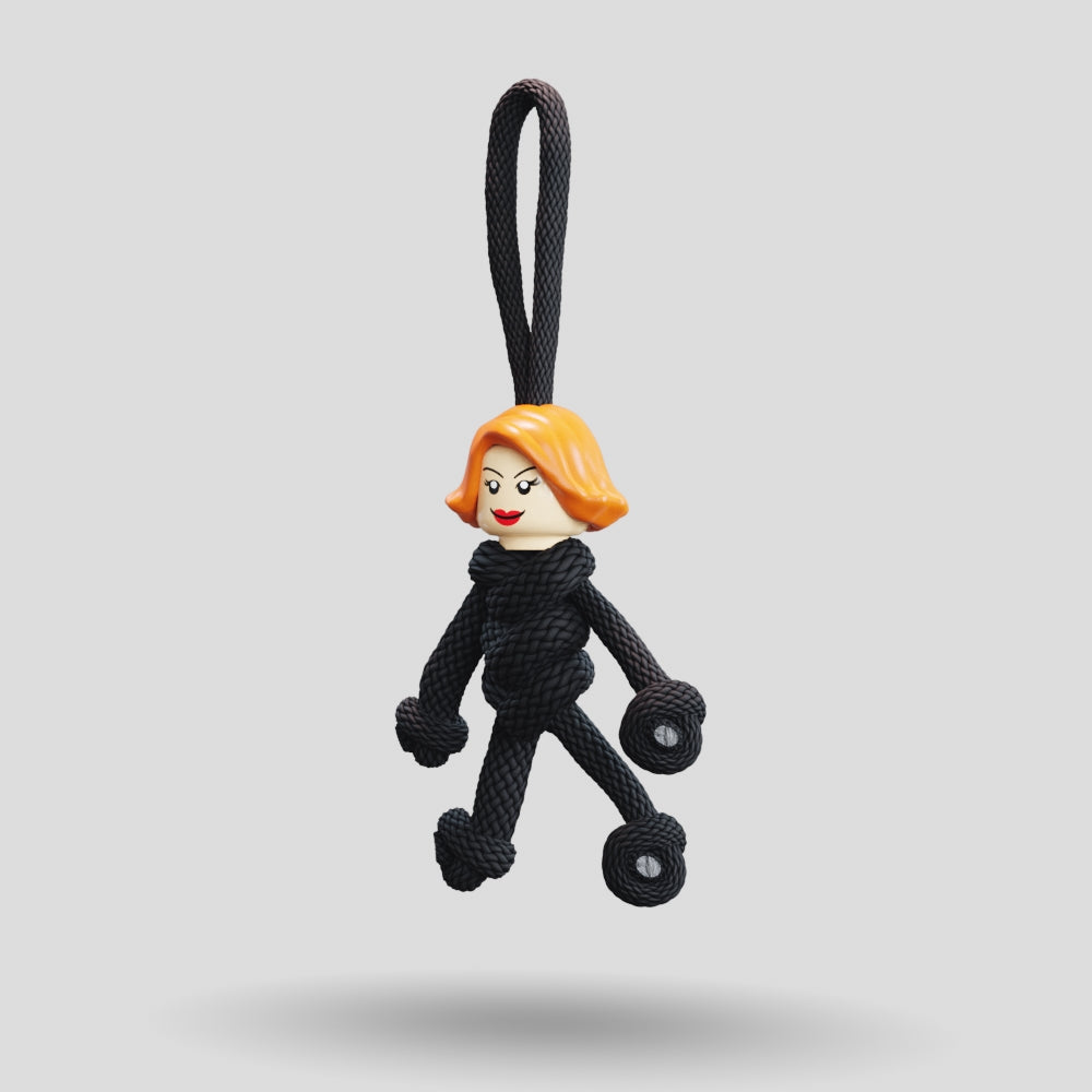 Black Widow Paracord Buddy Keychain