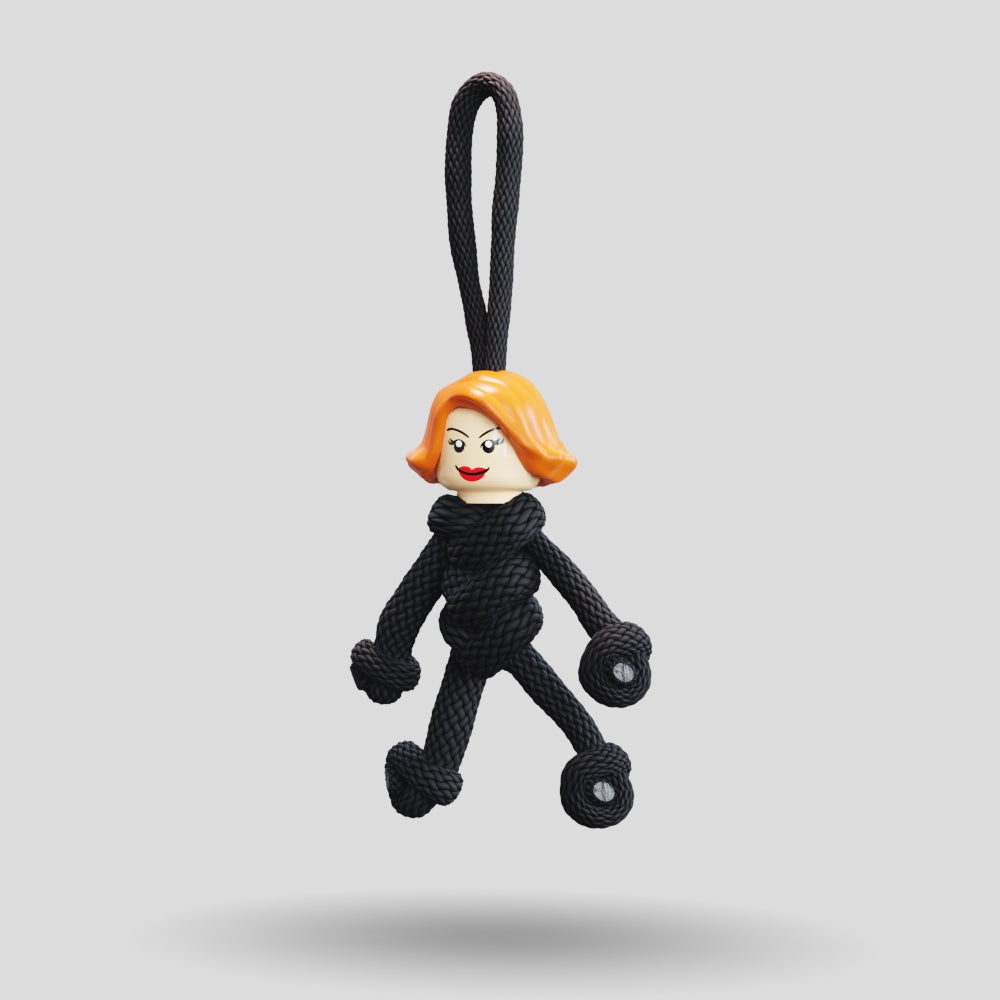 Black Widow Paracord Buddy Keychain