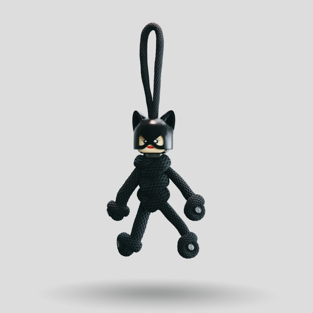 Catwoman Paracord Buddy Keychain