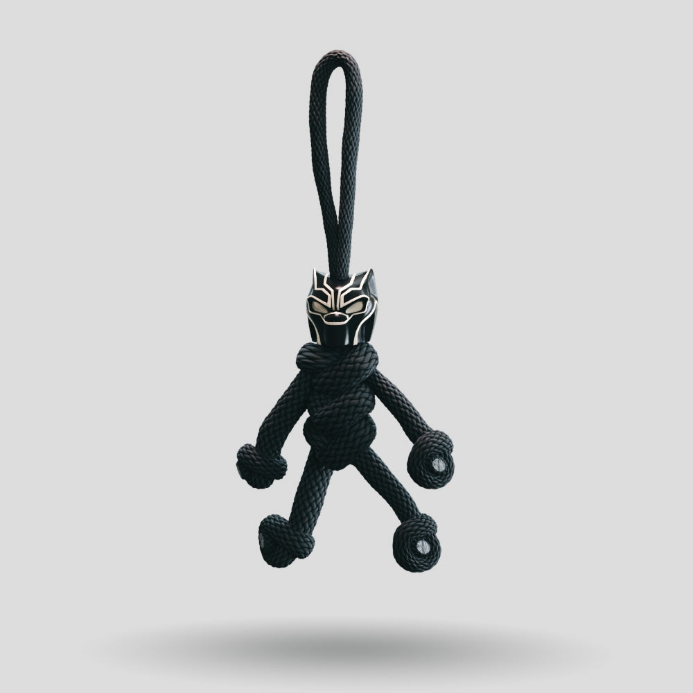 Black Panther Paracord Buddy Keychain