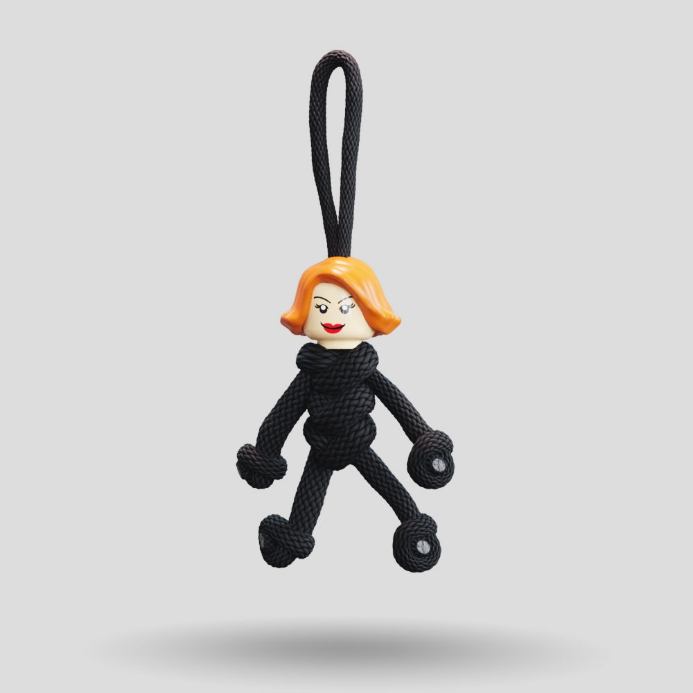 Black Widow Paracord Buddy Keychain