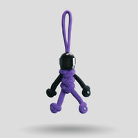 Thumbnail for Black Purple Biker Buddy Paracord Keychain no