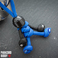 Thumbnail for Black Blue Biker Buddy Paracord Keychain