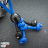 Black Blue Biker Buddy Paracord Keychain