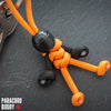 Black Orange Biker Buddy Paracord Keychain