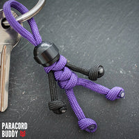 Thumbnail for Black Purple Biker Buddy Paracord Keychain no