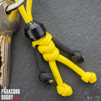 Thumbnail for Black Yellow Biker Buddy Paracord Keychain