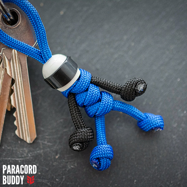 Blue Biker Buddy Paracord Keychain