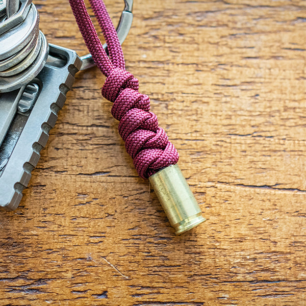 Burgundy 9mm Bullet Keychain