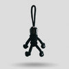 Black Biker Buddy Paracord Keychain