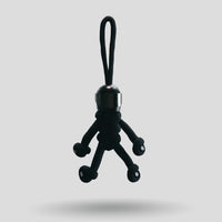 Thumbnail for Black Biker Buddy Paracord Keychain