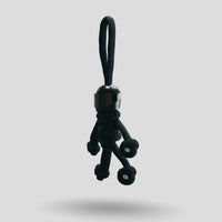 Thumbnail for Black Biker Buddy Paracord Keychain