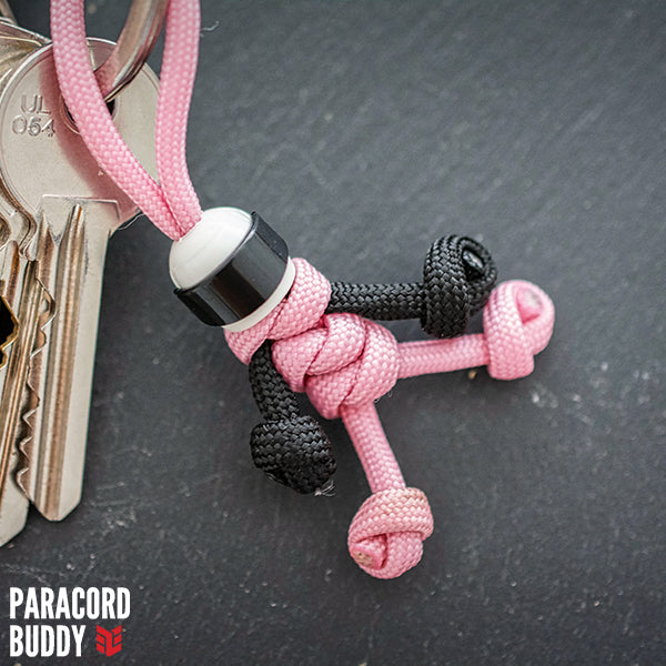 Pink Biker Buddy Paracord Keychain